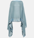 Loro Piana The Suitcase Stripe silk and cashmere cape