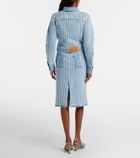 Nina Ricci Striped denim pencil skirt