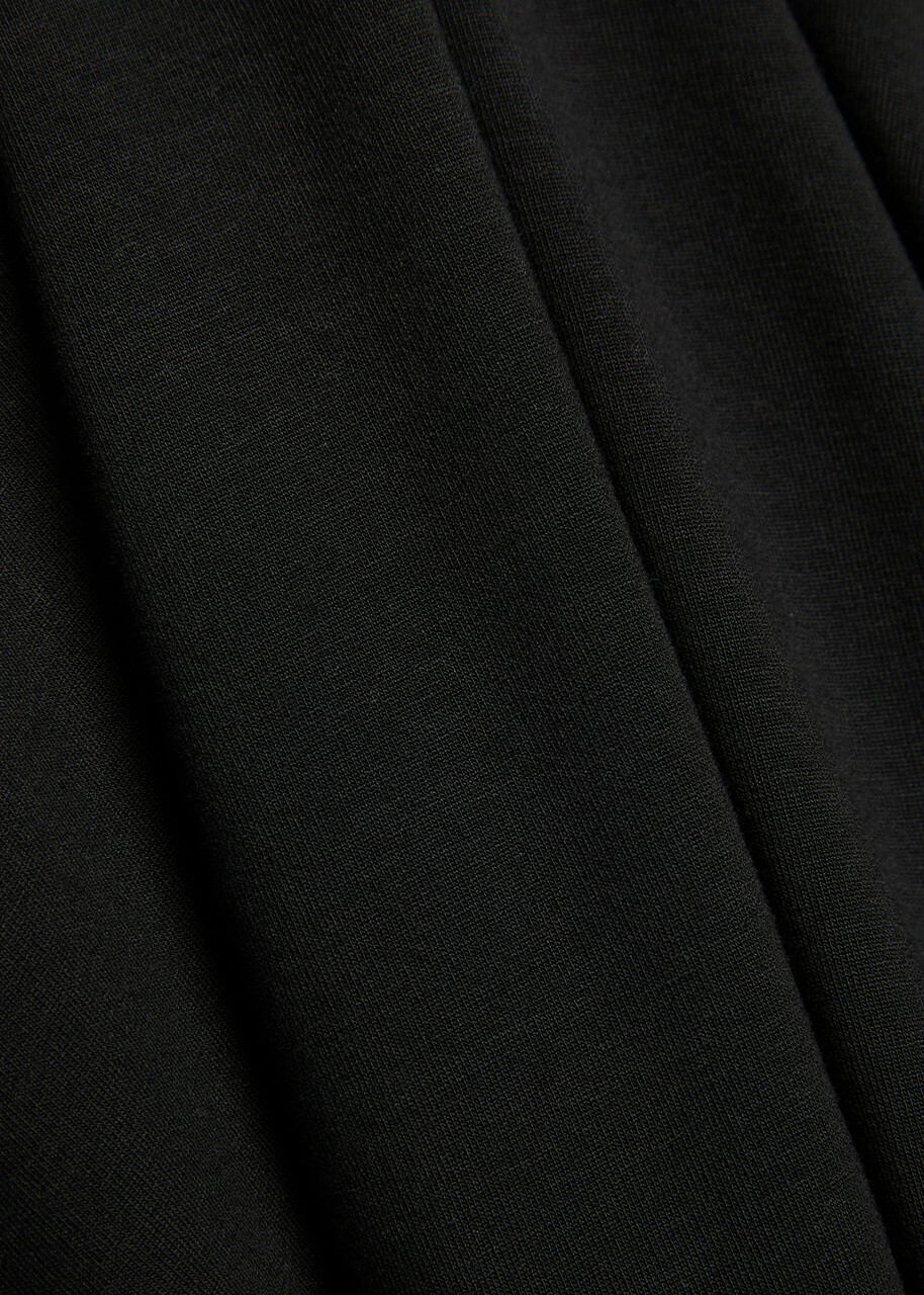 Eileen Fisher Turtle-neck Jersey Midi Dress Black