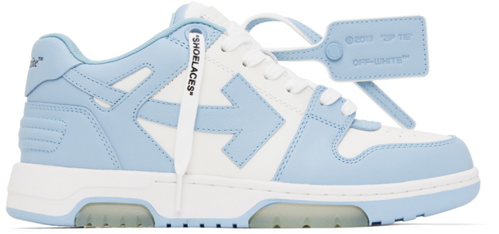 Photo: Off-White White & Blue Out Of Office Sneakers