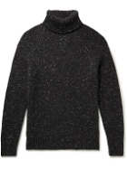 Barbour Gold Standard - Logo-Appliquéd Donegal Wool Rollneck Sweater - Black