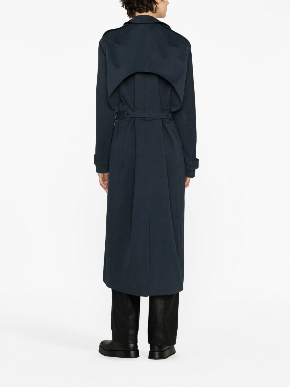 Sinead O'Dwyer Blue Cotton Drill Trench Coat