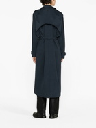 Sinead O'Dwyer Blue Cotton Drill Trench Coat