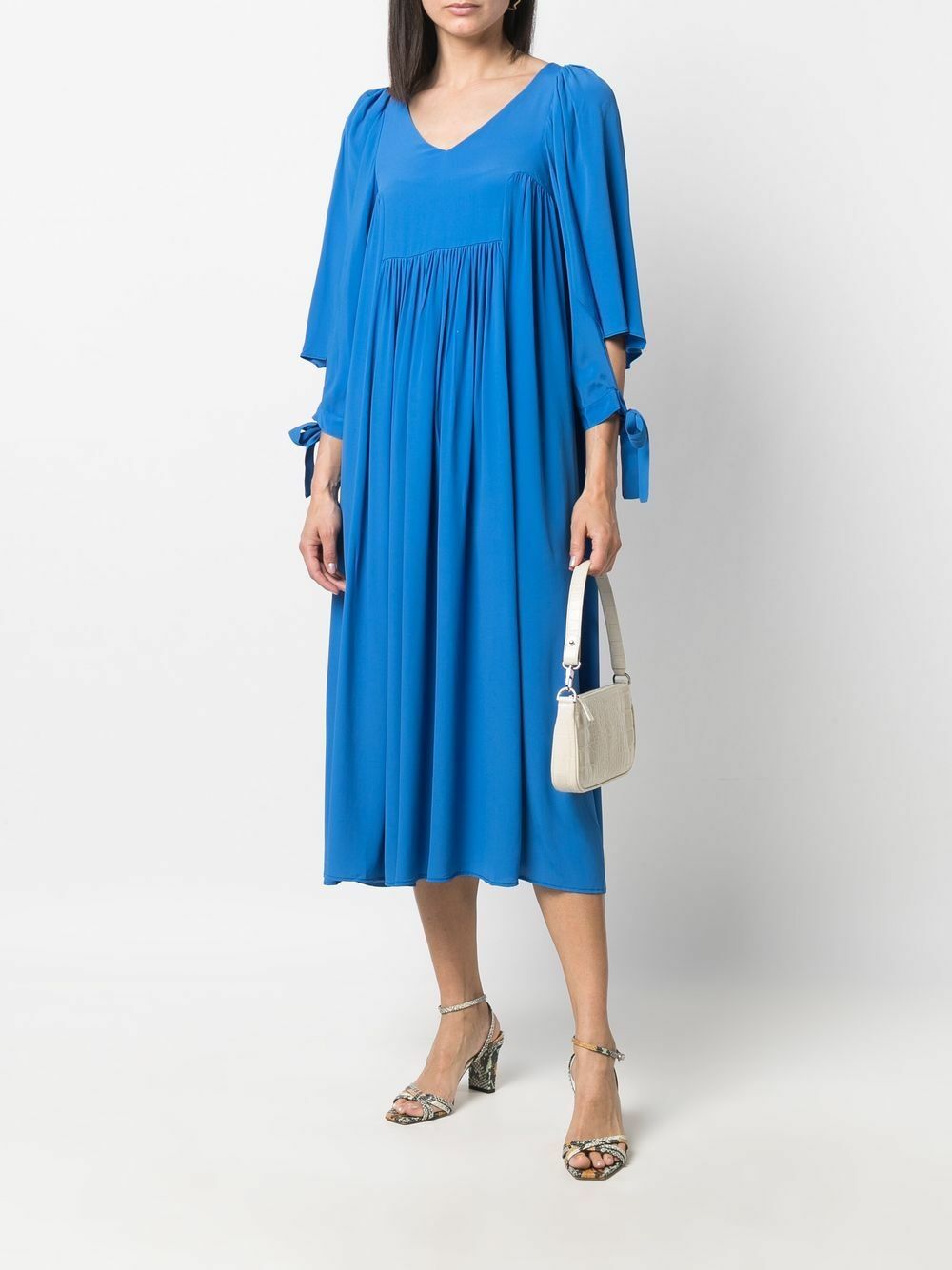 Silk blend long dress