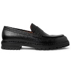 Lanvin - Pebble-Grain Leather Loafers - Black