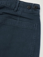 OrSlow - Straight-Leg Herringbone Cotton Trousers - Blue