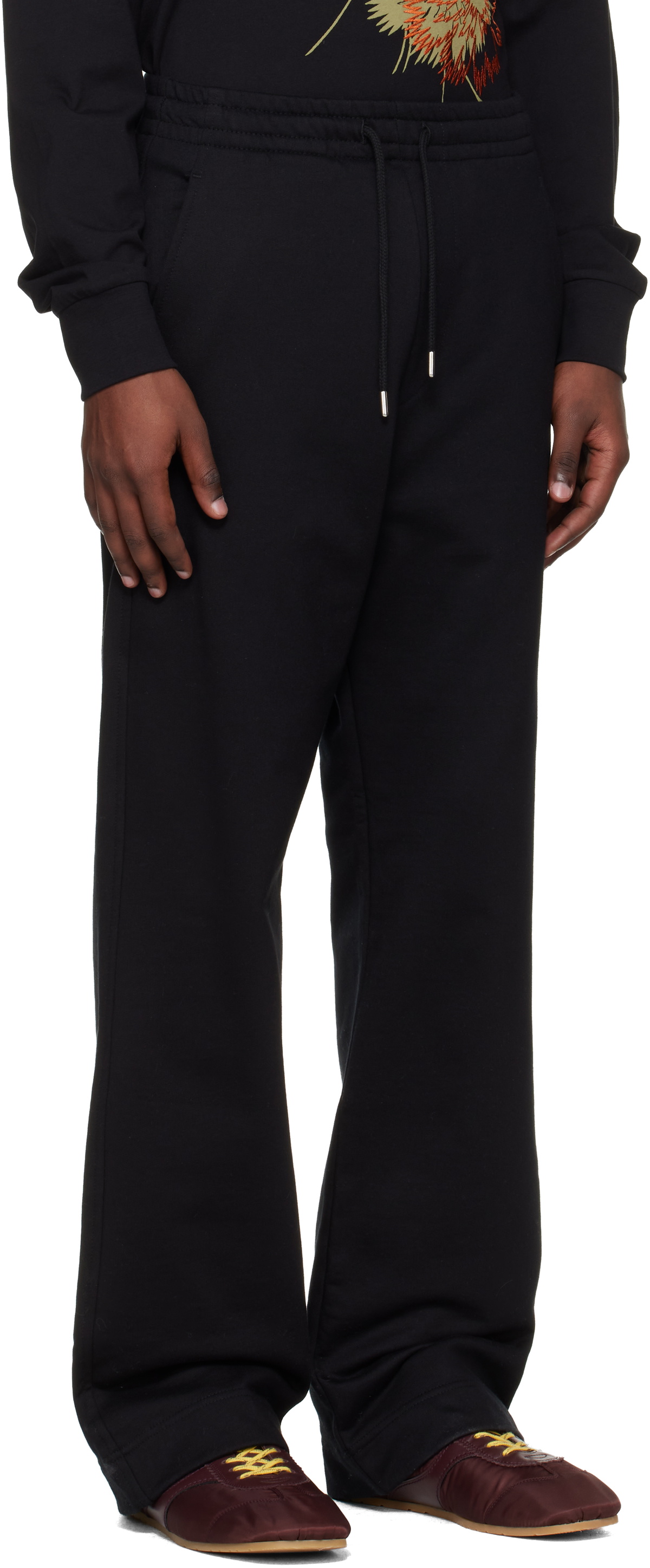 Dries Van Noten Black Drawstring Sweatpants