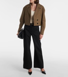 Victoria Beckham Cropped wool peacoat