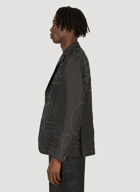 Pinstripe Stitching Blazer Jacket in Black