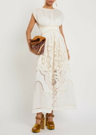 Zimmermann Daylight Embroidered Woven Maxi Dress Cream