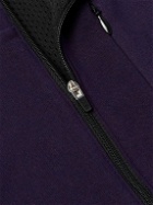 OSTRYA - Rove Logo-Print Colour-Block Jersey Half-Zip Sweatshirt - Purple