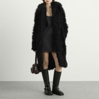 Acne Studios Women's Oflama Long Messy Faux Fur Coat in Black