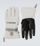 Brunello Cucinelli Leather-trimmed ski gloves