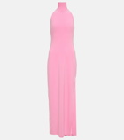 Norma Kamali Halterneck jersey maxi dress