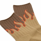Rostersox Fire Socks in Brown