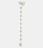 Sophie Buhai Passante Large sterling silver drop earrings with freshwater pearls