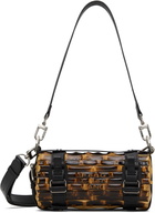 Feng Chen Wang Brown & Black Cylindrical Bamboo Bag