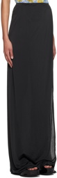 Dries Van Noten Black Wrap Maxi Skirt