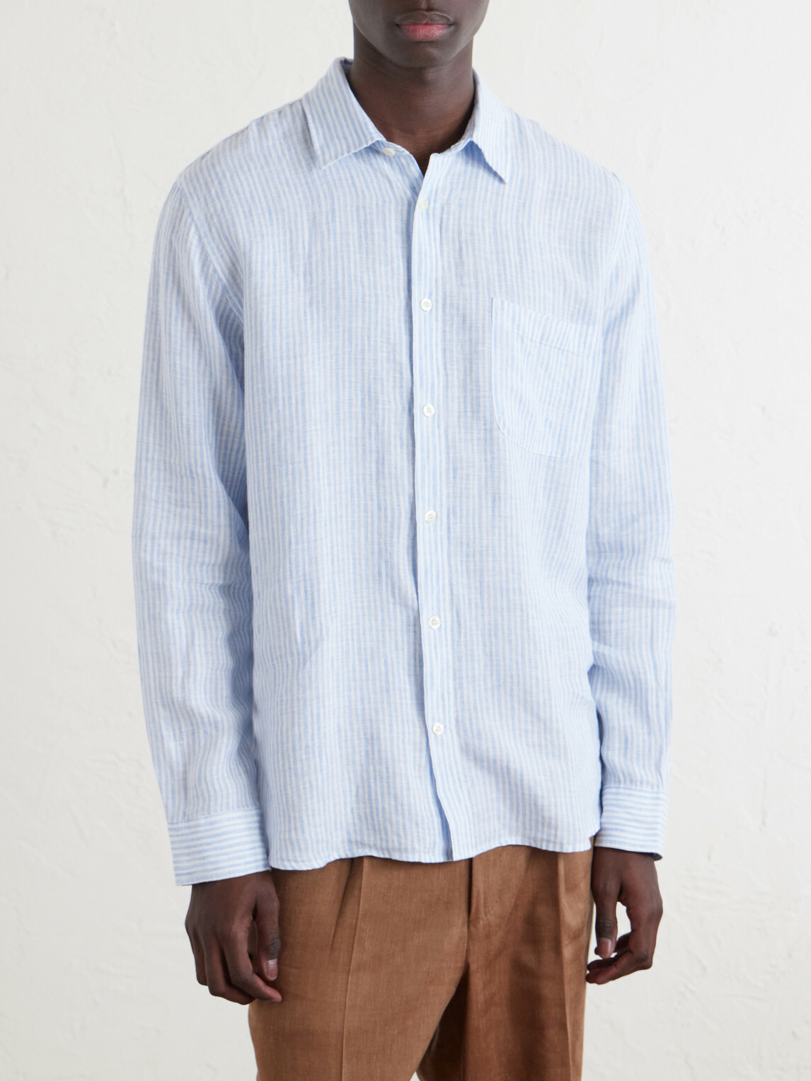 Frescobol Carioca - Striped Linen Shirt - Blue