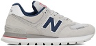 New Balance Grey & Navy 574 Sneakers