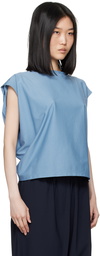 132 5. ISSEY MIYAKE Blue Crosscut T-Shirt