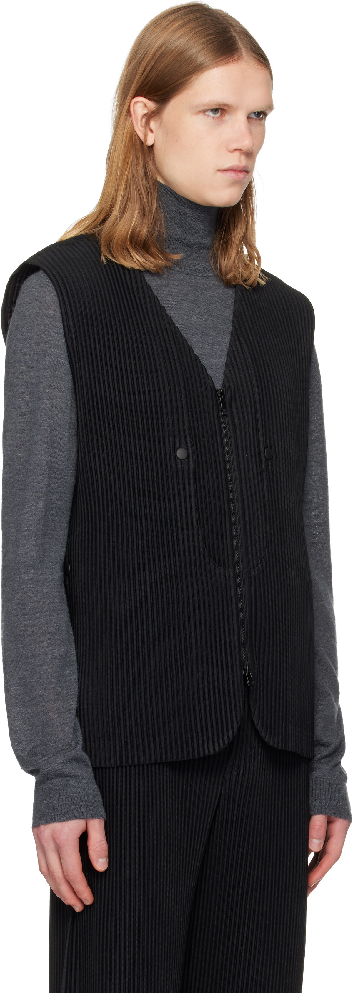HOMME PLISSÉ ISSEY MIYAKE Black Quarry Vest Homme Plisse Issey Miyake