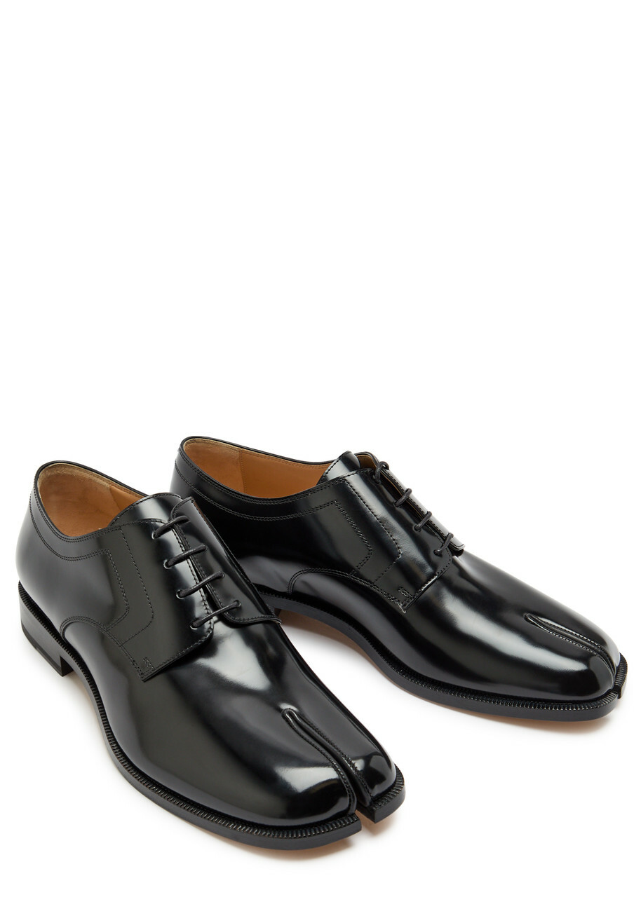 Maison Margiela Tabi Split-toe Leather Shoes Black Maison Margiela