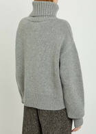Extreme Cashmere N°434 Crop Xtra Roll-neck Cashmere Jumper - Grey - One Size