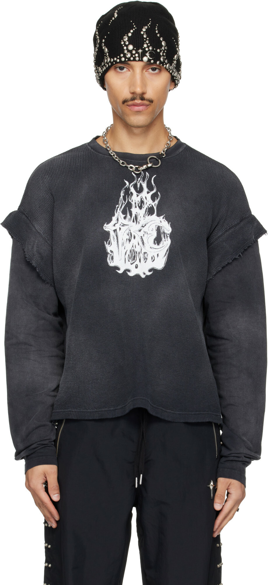 Thug Club Black TC Hellfire Layered T-shirt