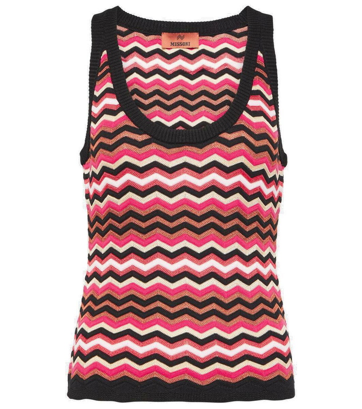 Photo: Missoni Zig Zag cotton-blend tank top