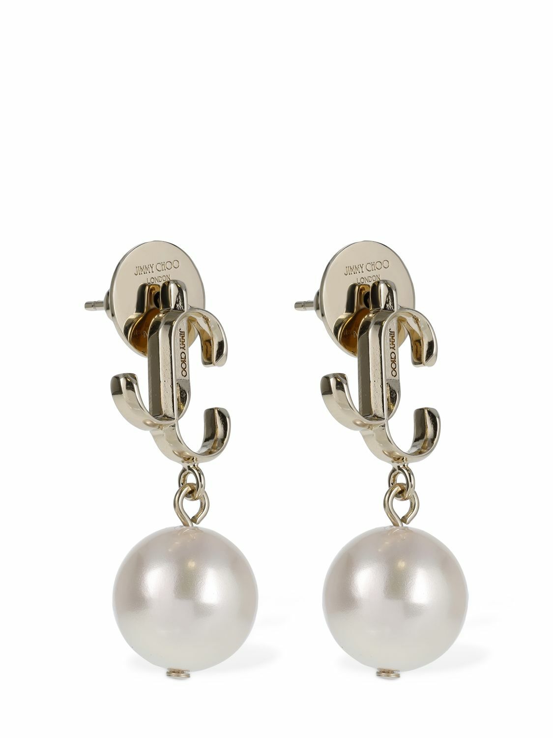 JIMMY CHOO - Jc Imitation Pearl Drop Earrings Jimmy Choo