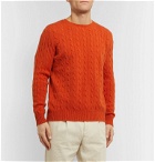 Anderson & Sheppard - Cable-Knit Cashmere Sweater - Orange