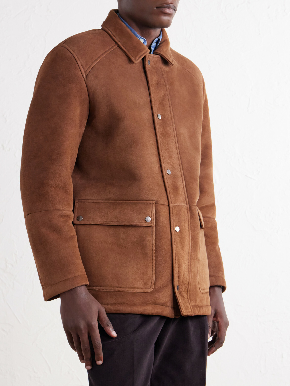 Kiton - Panelled Shearling Field Jacket - Brown