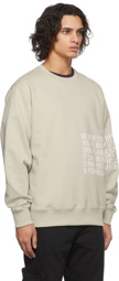 Helmut Lang Taupe Box Logo Crewneck Sweatshirt