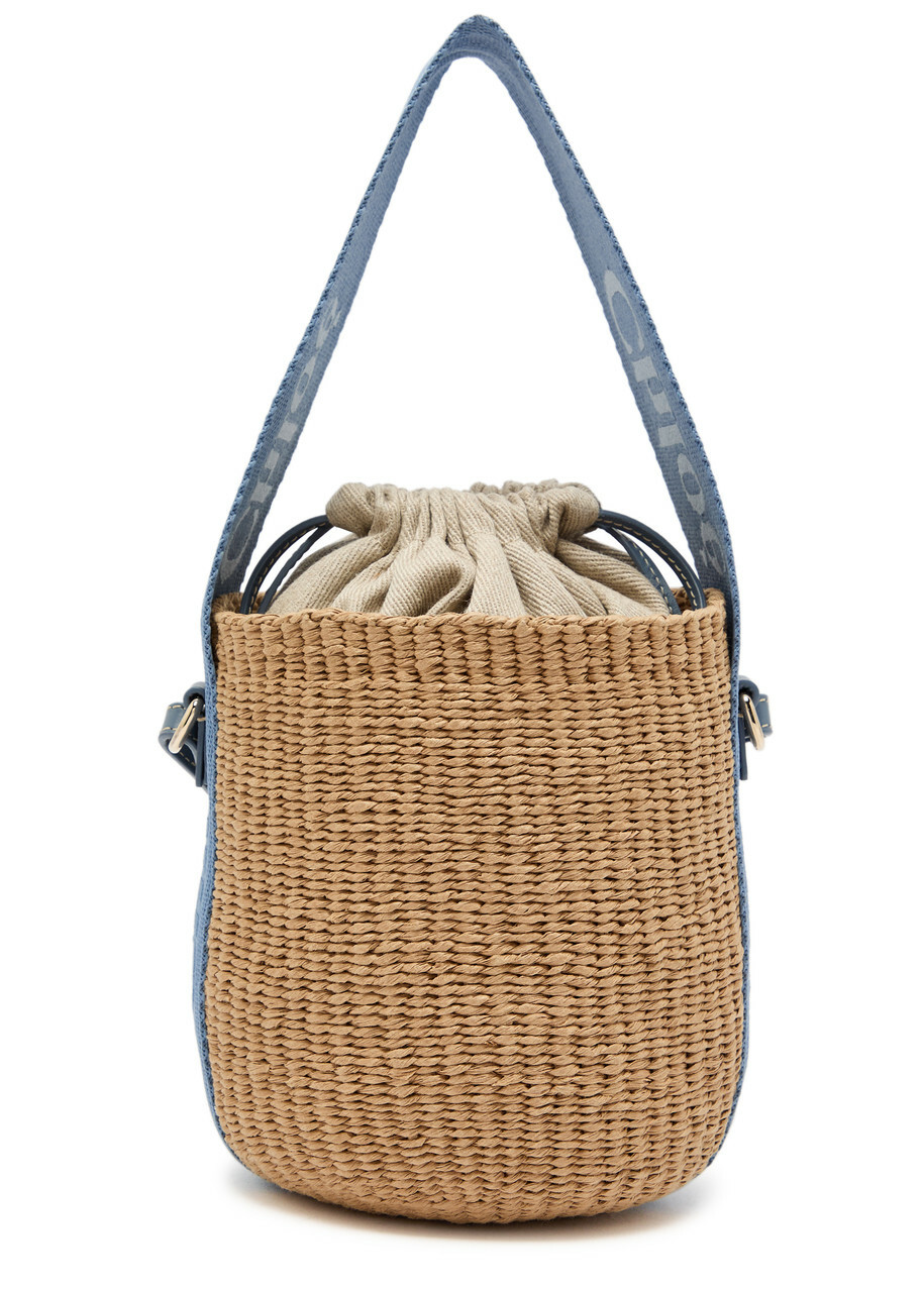 Chloe Woody Raffia Bucket bag - Blue - One Size