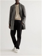 Kiton - Herringbone Virgin Wool, Cashmere and Silk-Blend Tweed Coat - Gray