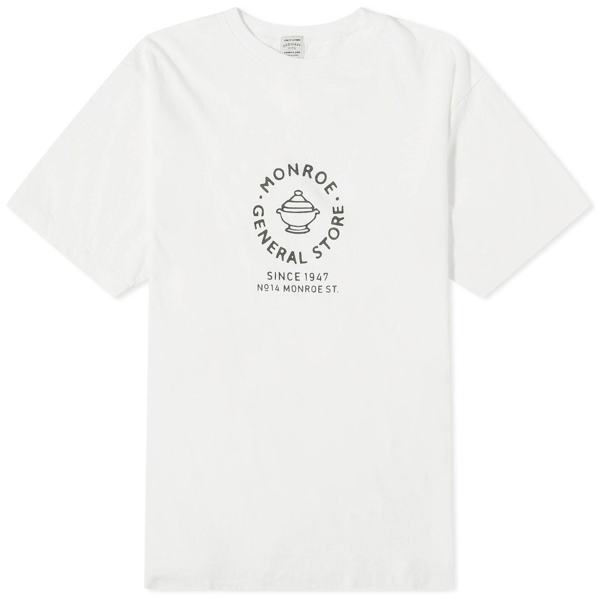Ordinary Fits Men's Monroe General Store T-Shirt in Off White