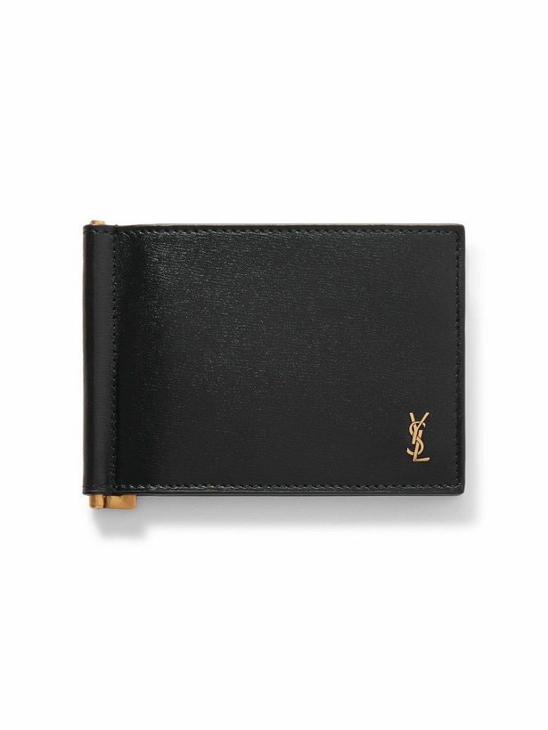 Photo: SAINT LAURENT - Logo-Embellished Leather Billfold Wallet with Money Clip
