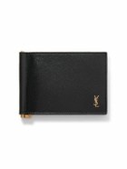 SAINT LAURENT - Logo-Embellished Leather Billfold Wallet with Money Clip
