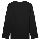 A.P.C. Men's Long Sleeve Olivier Embroidered Logo T-Shirt in Black