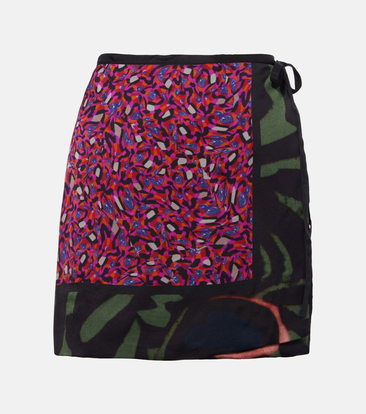 Dries Van Noten Gabrinas printed wrap miniskirt