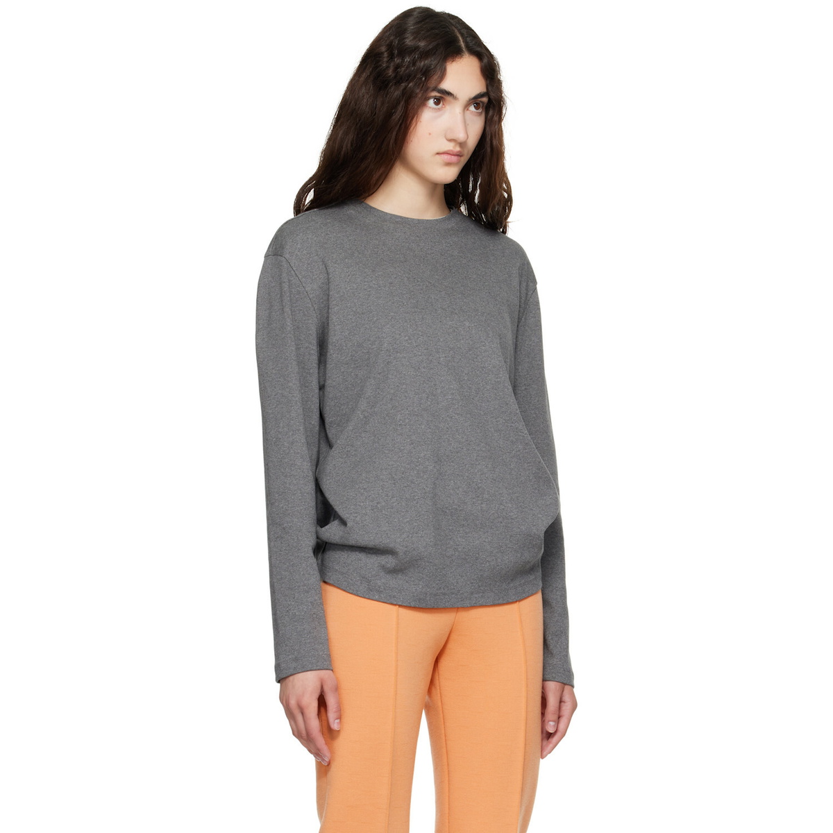 FLORE FLORE SSENSE Exclusive Gray Maggie Longsleeve T-shirt
