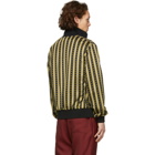 Versace Black and Gold Neoclassical Track Jacket