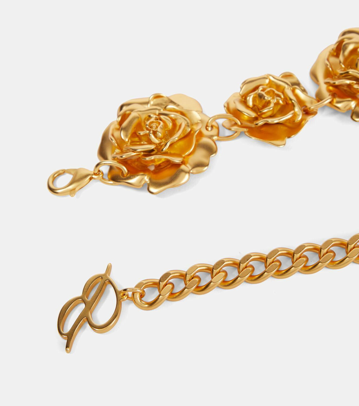 【関税込み】Blumarine ゴールド＆レッド Rose Resin ベルト Blumarine Gold & Red Rose Resin Belt Blumarine