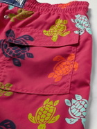 Vilebrequin - Moorea Mid-Length Printed Recycled Swim Shorts - Red