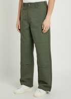Kenzo Double-knee Cotton-twill Chinos Khaki