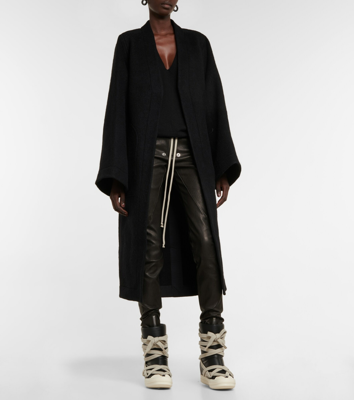 Rick Owens - Wool and alpaca wool coat Rick Owens