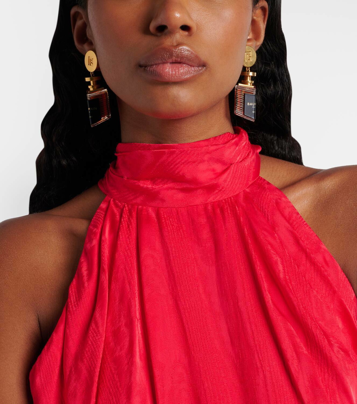 Balmain Perfume PB pendant earrings