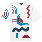 By Parra Men's Tennis Anyone? Polo Shirt in White