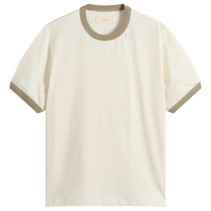 Photo: Jeanerica Men's Ringer T-Shirt in Khaki Beige